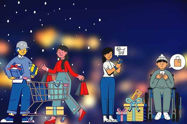 Illustration sparsame Weihnachten.