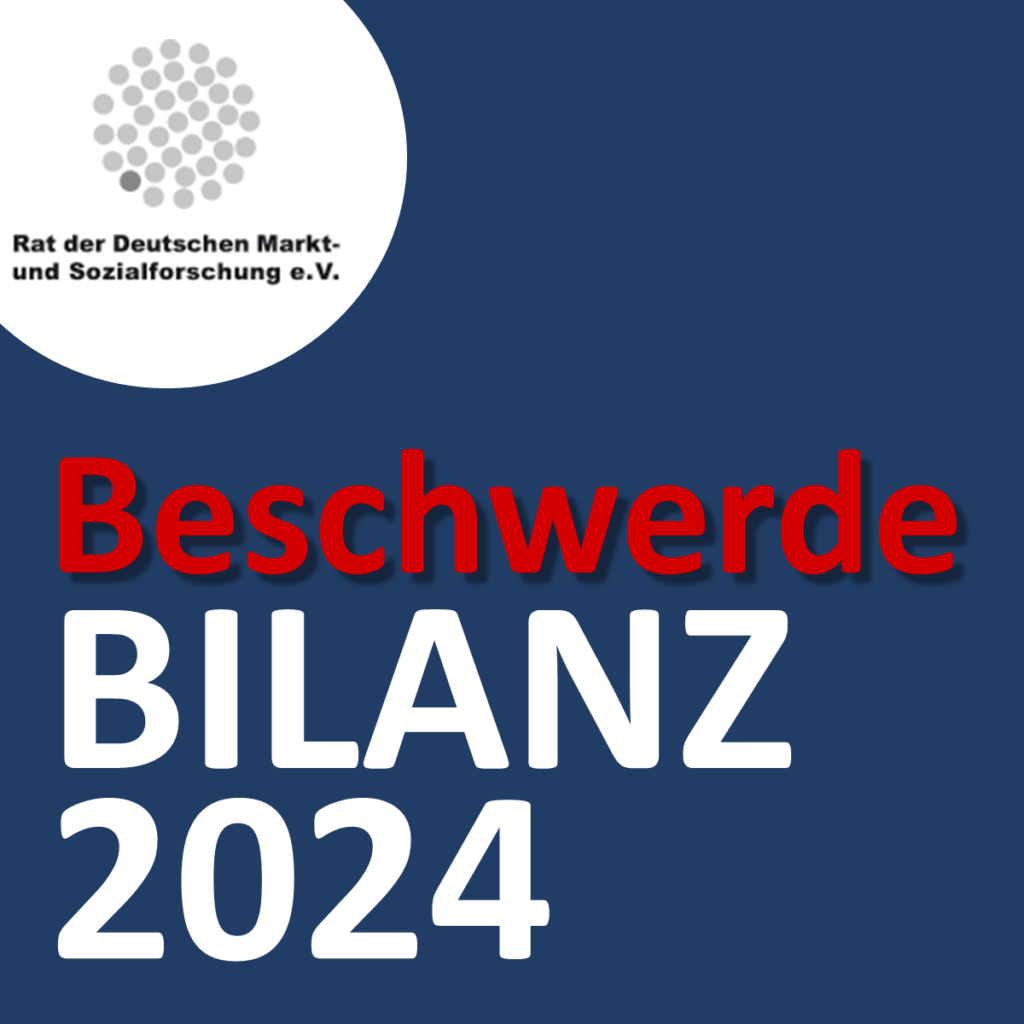 Übersicht der Beschwerdebilanz für das Jahr 2024.